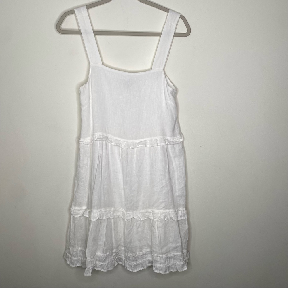 Rails linen rayon blend white tiered sundress in size small
